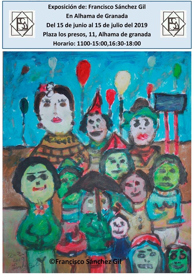 Cartel de exposición de Francisco Sánchez Gil, Alhama de Granada